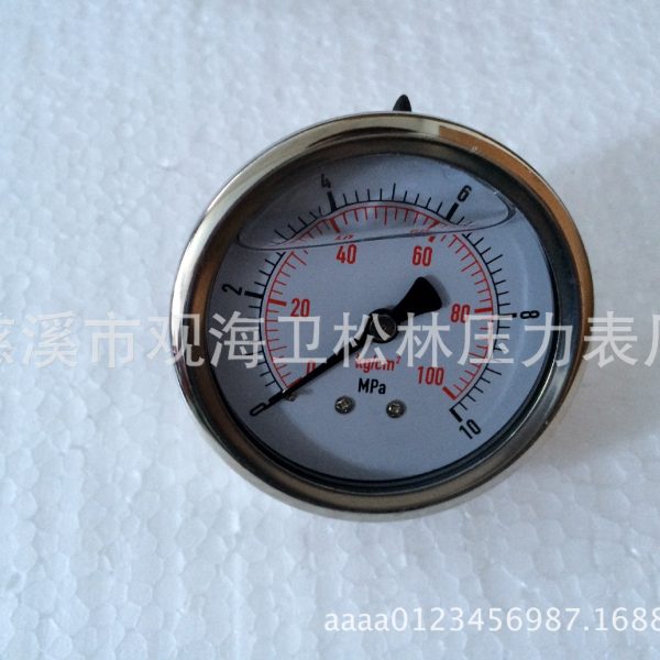 Axial Oil-Filled Pressure Gauge YN60 (0-40 MPa / 0-400 kg/cm²) for HVAC Systems - Изображение 4