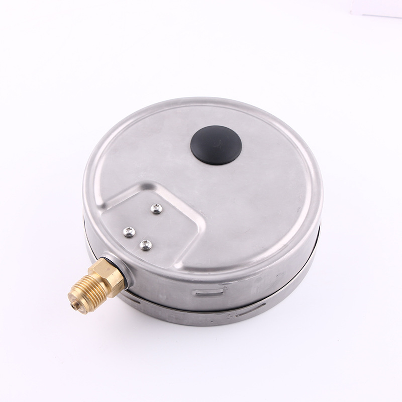 YN100C Radial Pressure Gauge 160mm Matte Stainless Steel Case Copper Joint Dry Oil Filled Meter 0-16bar CI 1.0 accuracy - Image 4