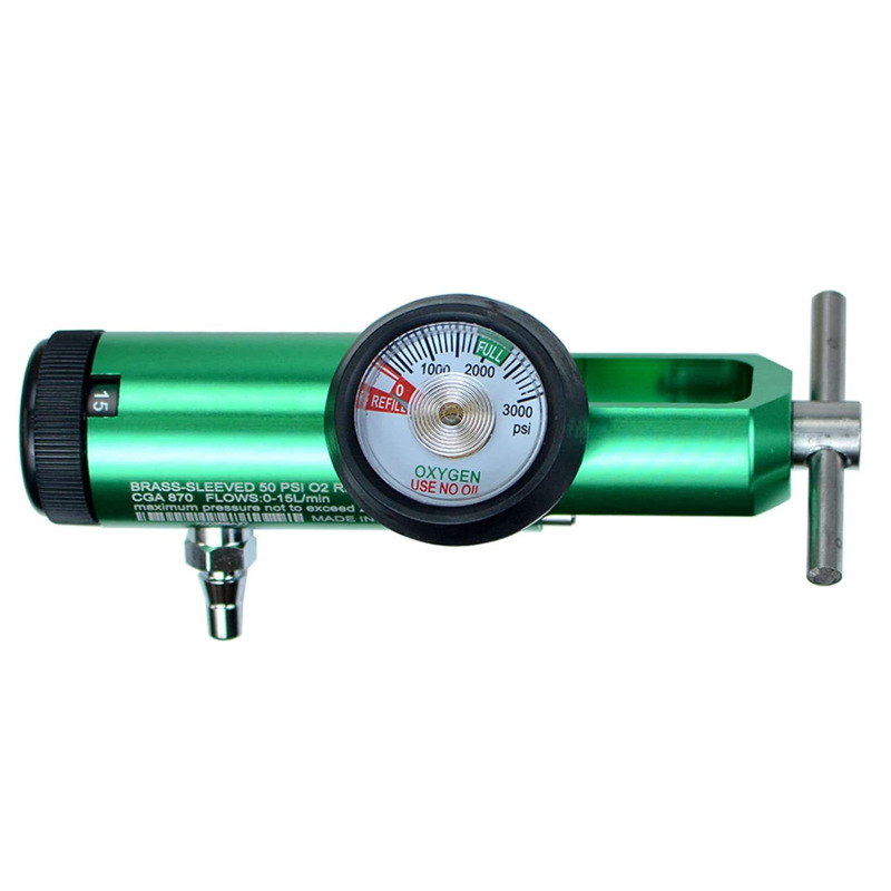 Medical Oxygen Regulator CGA870 Pin Index Oxygen Pressure Reducer with Humidifier Bottle and Nasal Cannula Hose for Oxygen Therapy Replaces WQ-001 - Image 4