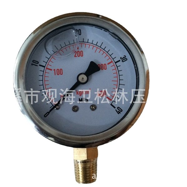 Axial Oil-Filled Pressure Gauge YN60 (0-40 MPa / 0-400 kg/cm²) for HVAC Systems - Изображение 5