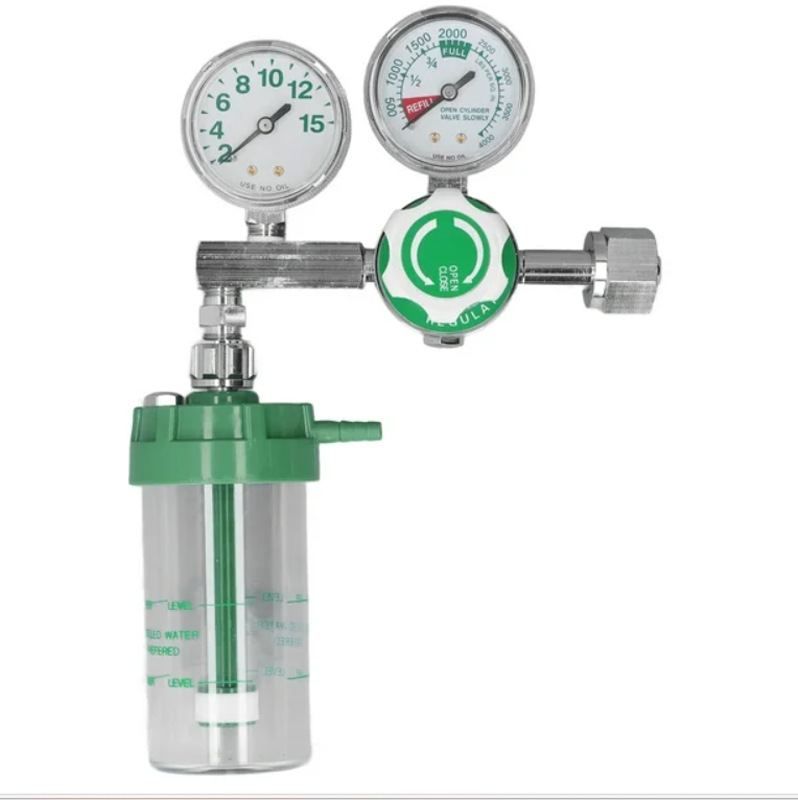 Medical Oxygen Inhaler with Flow Meter & Pressure Gauge 0-25 MPa, 1-15 L/min Humidifier Bottle Regulator for Oxygen Therapy - Image 4