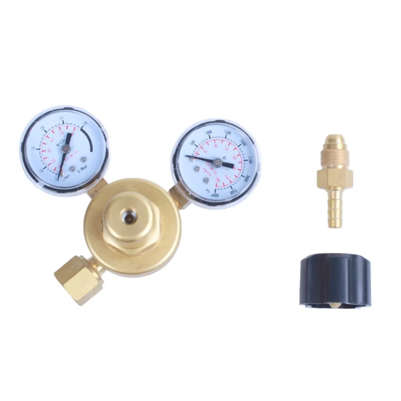 Industrial Argon CO2 Gas Bottle Pressure Regulator Dual Gauge for MIG TIG Welding - Image 5