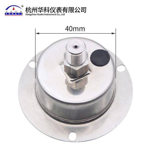Yongyi YN40ZTBF Full Stainless Steel Axial Pressure Gauge with Flange (0-0.6 MPa) for Water, Liquid, Oil, and Gas Pressure Measurement - Изображение 4