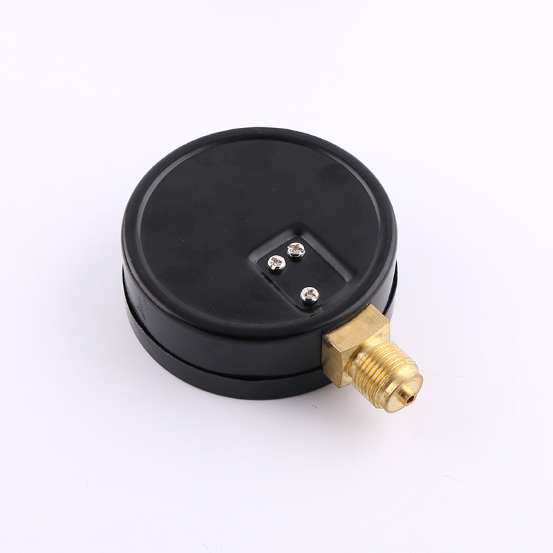 Radial Pressure Gauge 2.5 Inch Black Iron Case Copper Connector 0-10bar/psi (KI 1.6) for HVAC Systems - Image 4