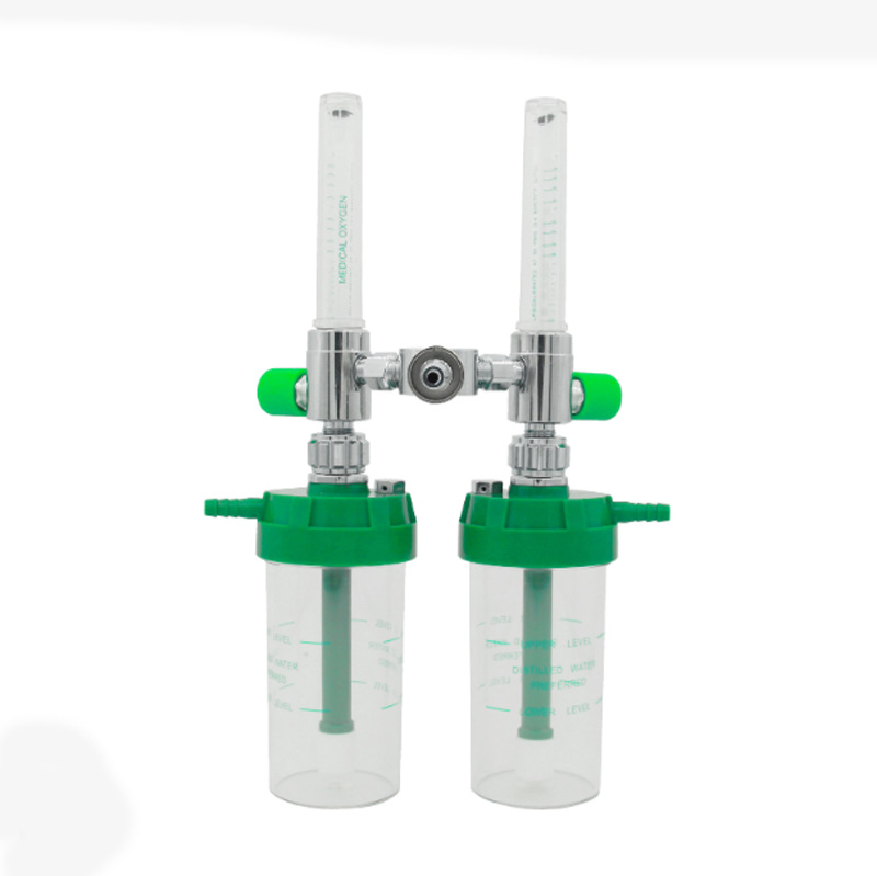 Dual Oxygen Flowmeter with Humidifier Bottle and Conversion Joint - 0-15 L/min for Anesthesia Equipment, Replaces ATOR-1 - Image 5
