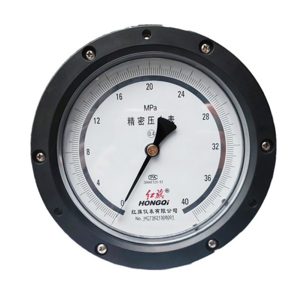 Hongqi YB-150B-ZT Axial Precision Pressure Gauge 0.25/0.4 Class with Border Flange for Industrial Applications - Gambar 5