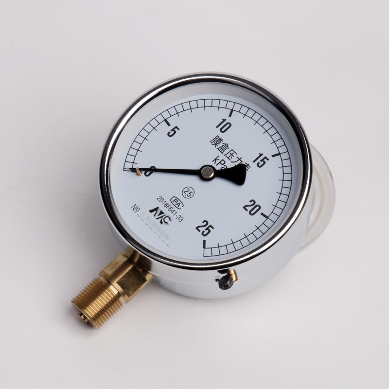 MENGCHUAN Instrument YE100 Diaphragm Pressure Gauge 0-40kPa for Water Gas Oil Pressure HVAC Systems, Replaces Old Analog Gauges - Image 4