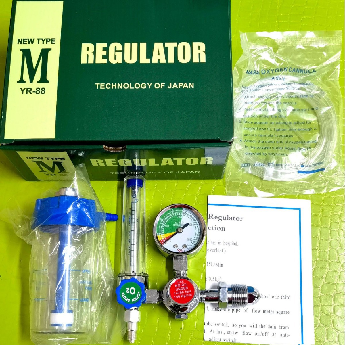 Oxygen Inhaler Regulator WX-YQ-04 Flow Meter Pressure Gauge for O2 Cylinders - Image 4