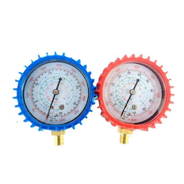 SONGLIN Refrigerant Manifold Gauge Set (R-134a, R-404A, R-22, R-410A) with Oil-Filled High/Low-Pressure Gauges - Imagem 5