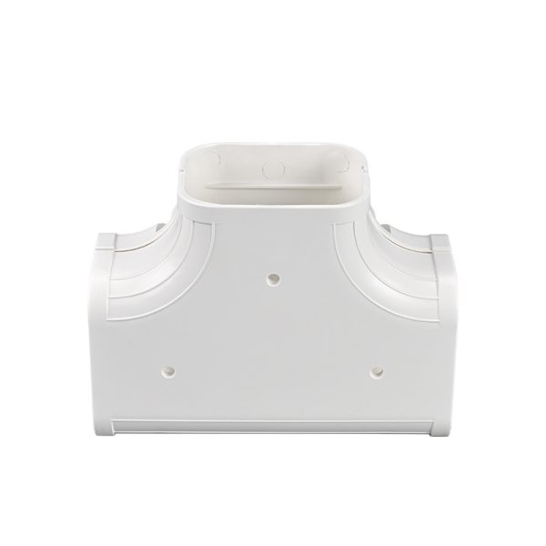 Durable PVC Tee Joint Air Conditioner Ducting Connector for HVAC Pipe Cover Systems - Imej 5
