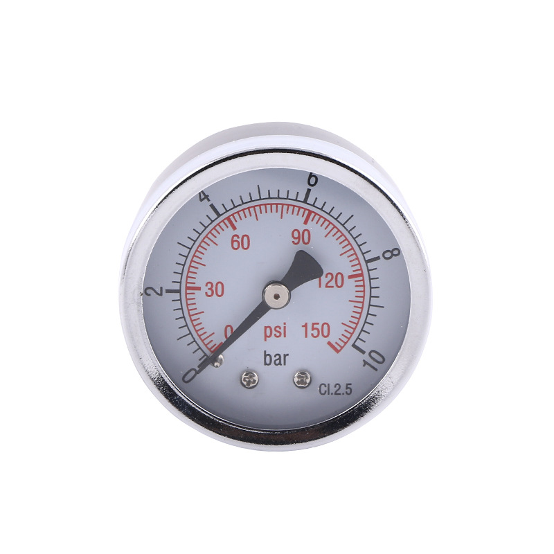Axial Pressure Gauge 40mm Black Iron Case Plated Ring 0-12bar/psi for General HVAC Systems - Image 5
