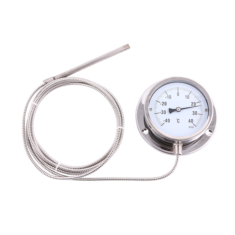 Industrial Pressure Type Temperature Gauge with Capillary Tube 100mm Radial Full Steel for HVAC Systems - Image 5
