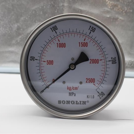 Integrated Stainless Steel Pressure Gauge (EN 837-1, 0-16 bar / 0-230 psi, CL1.0) for Hydraulic Systems - Image 4