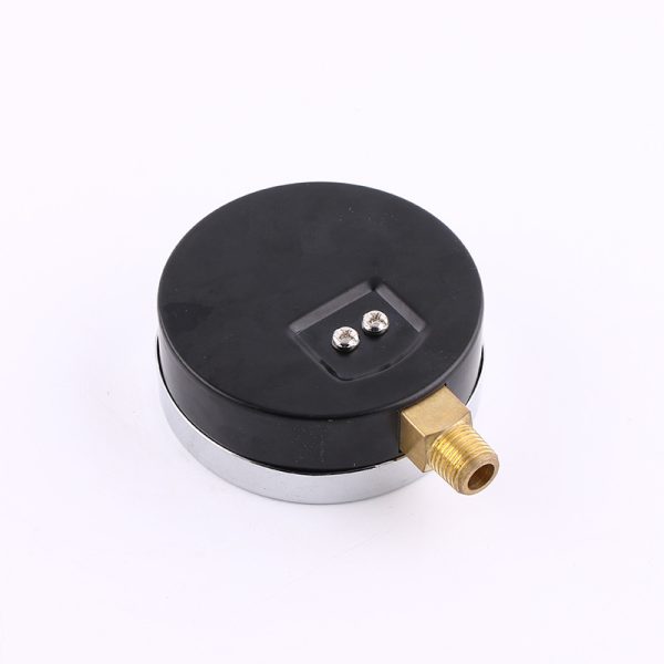 Radial Thermopressure Gauge 80mm Iron Case with Copper Joint (0-10bar, 0-120°C) for HVAC Systems - Imej 4