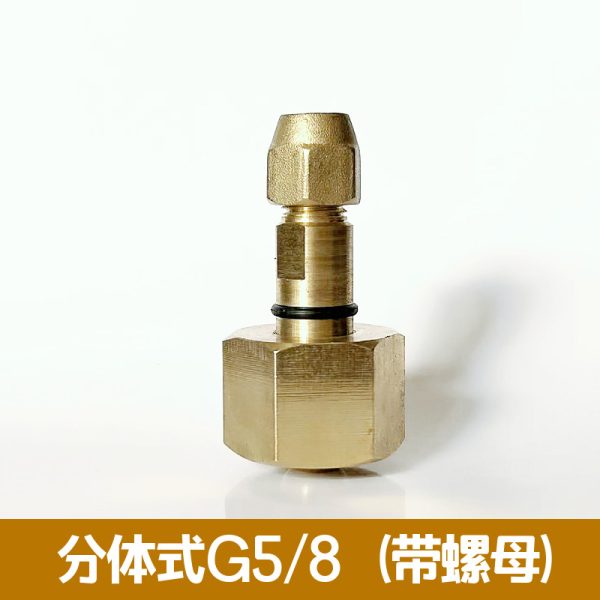 Full Brass Nitrogen Cylinder Adapter G5/8 Female to 1/4 SAE Male for HVAC Vacuum Pump Charging - Изображение 4