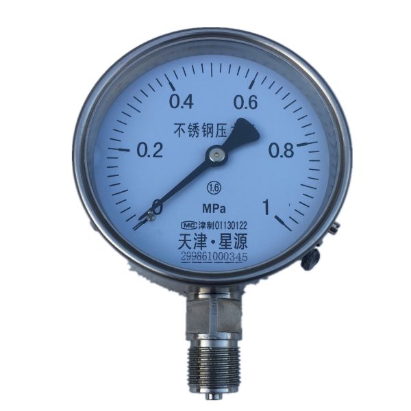 Tianjin XINGYUAN Stainless Steel Pressure Gauge 0-1 MPa 1.6 Accuracy for HVAC Systems - Imagem 5