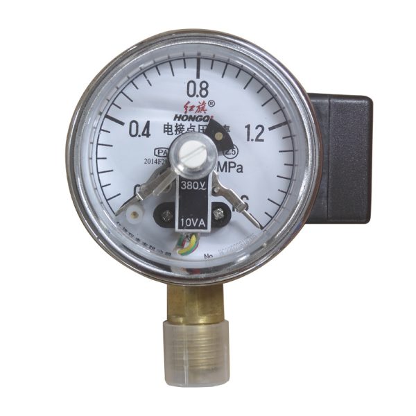 Hongqi YX-60 Electric Contact Pressure Gauge - Water Pump Water Tower Controller - 60mm Dial M14*1.5 Connection - Gambar 5
