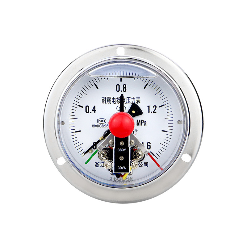 Axial Edge Seismic Electric Contact Pressure Gauge YNXC100ZT with M20*1.5 Thread for Hydraulic Oil Pressure System - Image 5