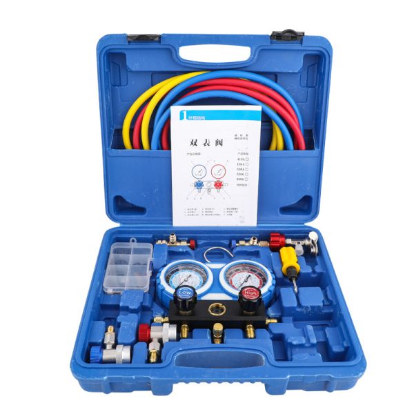 Automotive AC Refrigerant Manifold Gauge Set (Low Pressure: 0-35bar/0-500psi, High Pressure: 0-55bar/0-800psi) with Hoses for R134a, R22, R410, R404 HVAC Systems - Изображение 5