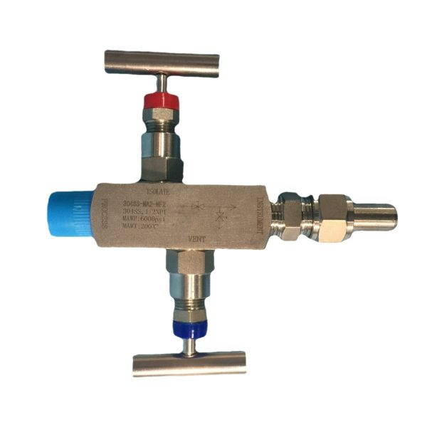 Integrated Stainless Steel 2-Valve Manifold with 1/2-inch NPT Inlet/Outlet for Instrument Applications - 이미지 5