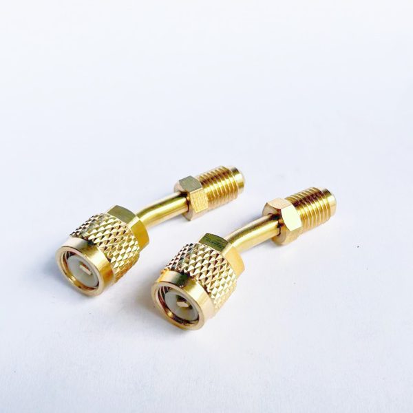 Pure Copper R22 to R410a Refrigerant Adapter (1/4 to 5/16 or 5/16 to 1/4) 45° or Straight Coupler for HVAC Systems - Imej 5