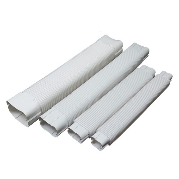 White PVC Air Conditioner Decorative Hose (75-160mm Diameter) for HVAC System Hole Cover, Flexible & Durable - Imagem 5