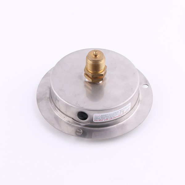 YN40ZQ 40mm Axial Stainless Steel Case Glycerin Filled Pressure Gauge with Copper Connector and Three-Hole Front Flange for Industrial HVAC Systems - Изображение 4