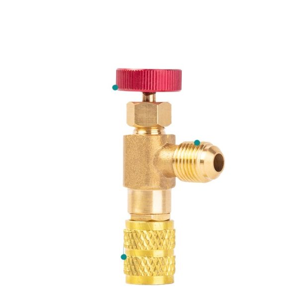 HVAC Charging Safety Valve (Pure Copper, Anti-Freeze) for R22 R410 R32 Refrigerant Systems, AC Freon Charging Tool - Imagem 3