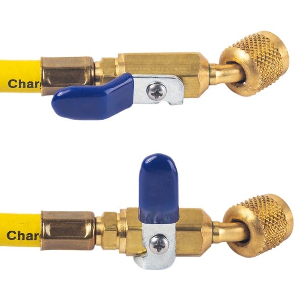 Automotive Refrigerant Charge Hose with Ball Valve for R410 R22 R134 R32 Refrigerants - Gambar 3