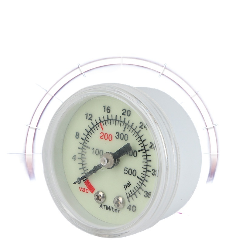 Luminous Dial Pressure Gauge (0-40 PSI/ATM/Bar) for Medical Ballasts Axial Connection with M10*0.75 Thread - Image 2