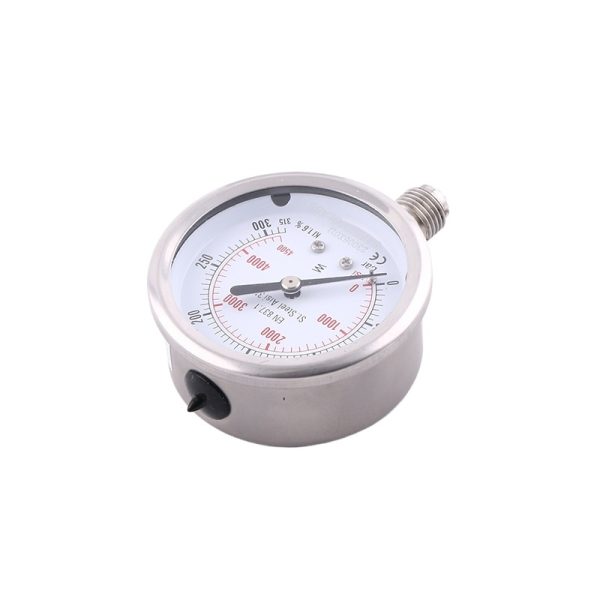 YN63SS4500P 63mm Radial Oil-Filled Pressure Gauge (4500psi, Stainless Steel Connection) Compatible with HVAC Systems - Imagem 3