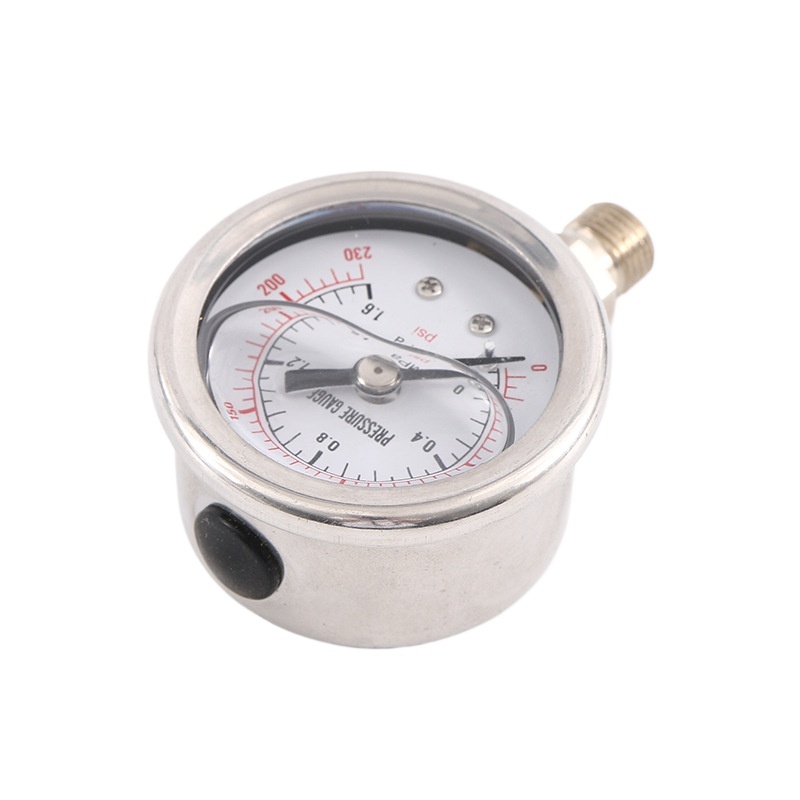 Y40L-A Pressure Gauge Durable Explosion-Proof 304 Stainless Steel Pressure Gauge Vacuum Pressure Gauge Water/Oil/Air Pressure Meter - Image 3