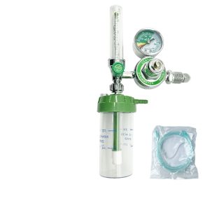 Oxygen Pressure Regulator Gas Flow Meter Kit with Humidifier Bottle YQY-740L for Medical Oxygen Delivery