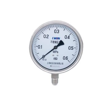 Stainless Steel Pressure Gauge YTF-150H Y150BF 0-0.6MPa (Measurement Range) Precision 1.6 Shock-proof for Industrial Applications Replaces YTF150H