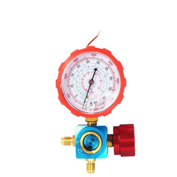 Refrigerant Pressure Gauge with Metal Handwheel (High/Low Pressure Options) for R22 R134 R410 HVAC Systems - Изображение 3
