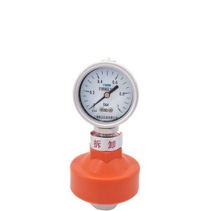 PVC Diaphragm Pressure Gauge Stainless Steel Pressure Gauge (0-1 bar, KI 2.5) for HVAC Systems