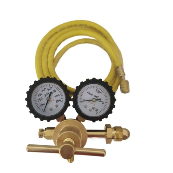 All-Copper High Pressure Nitrogen Regulator CGA580 for HVAC Refrigerant Charging with Dual Gauges - 이미지 2