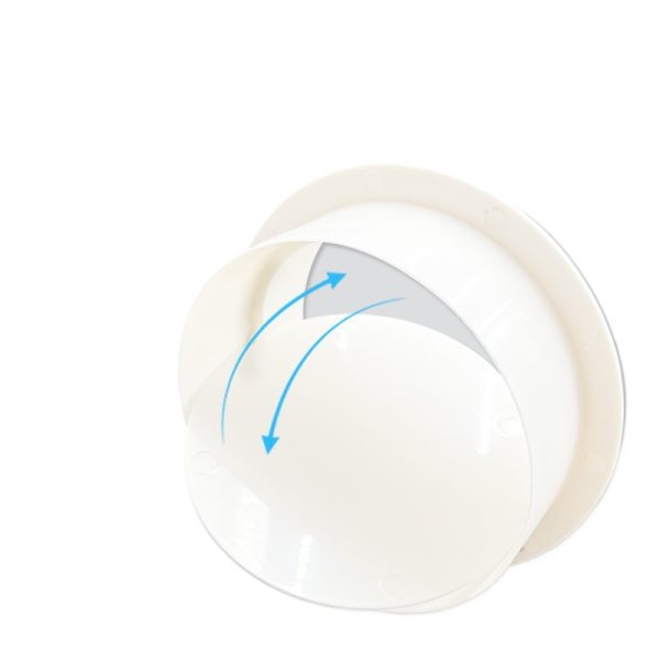 D-Type HVAC Duct Backdraft Damper (75mm), Odor-Proof, Wind-Resistant Check Valve for Kitchen Bathroom Exhaust Fans