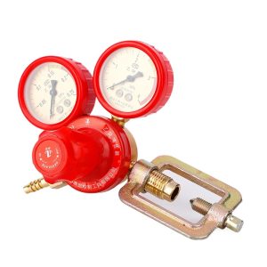 Flat Bottom Acetylene Pressure Reducer Regulator Gauge (0-2.5 MPa, 0.25 MPa Outlet) for Welding and Cutting Systems, Replaces YQE-03