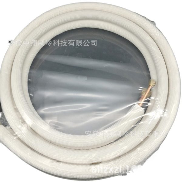 Pre-Flared Copper Aluminum HVAC Line Set with Double-Layer Insulation for Air Conditioner Split System, 1/4" 3/8" to 1/2" 5/8" 3/4" Multiple Lengths, White Embossed - Imagem 2