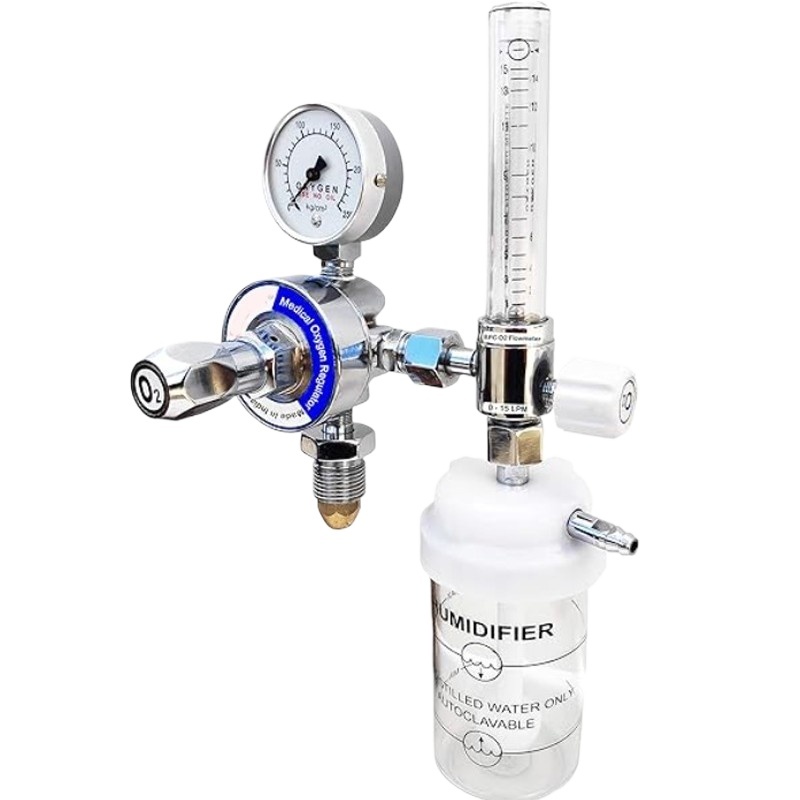 Medical Oxygen Regulator with Flowmeter & Humidifier (0-15 LPM, 0-250 kg/cm2) for India, Pakistan, Bangladesh Markets - Image 2