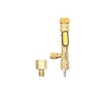 HVAC Valve Core Removal Tool (Brass Construction) for R22 R410 Systems - No Shut Down, Valve Control, Pressure Operation Tool