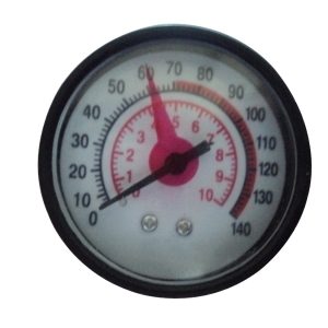 ABS Plastic Casing Pressure Gauge (0-140 PSI, 40mm Diameter) for Air Pressure Systems Replaces Mechanical Pressure Gauges