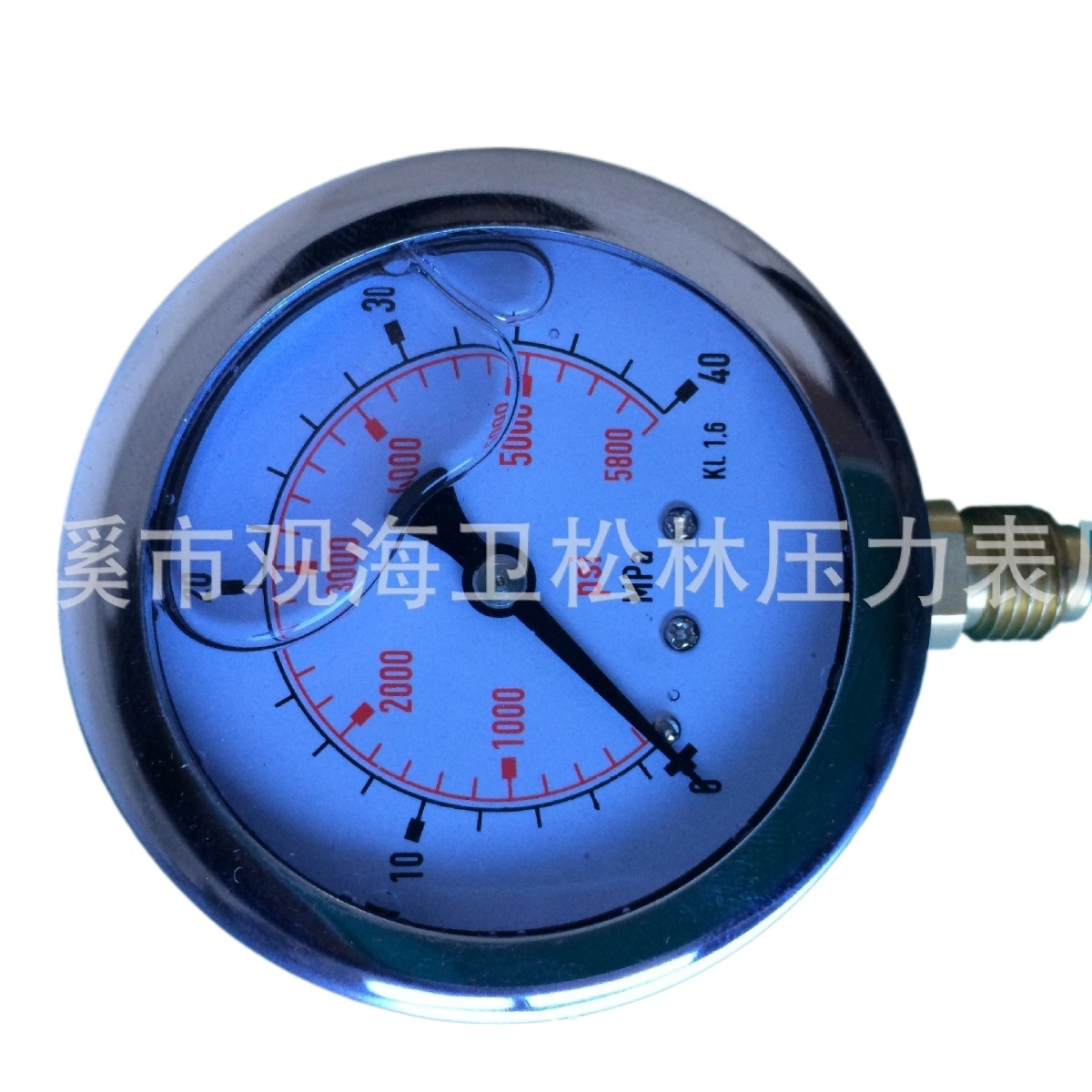 Durable Oil-Filled Pressure Gauge (0-20bar/0-300psi, Radial/Axial Connection) for HVAC Systems - Image 3