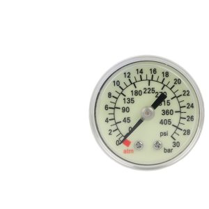 Luminous Dial Balloon Inflation Pressure Gauge 40mm Axial Plastic Shell, 0-40 ATM/PSI for Medical Applications