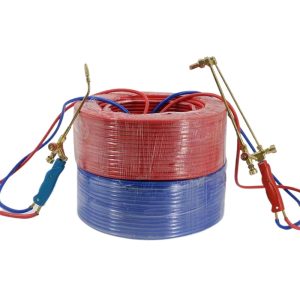Portable Welding Torch Hose 4mm ID 8mm OD Thickened Red Blue Flexible Rubber Tube for 2L Welding