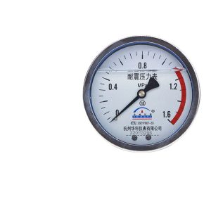 Huake Yongyi YN100Z Axial Pressure Gauge (0-1.6 MPa, 100mm, Class 1.6) for Water, Liquid, Oil, Vacuum Systems