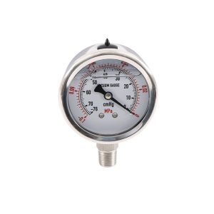 Y63 SS-A Stainless Steel Shock-Resistant Pressure Gauge (0.1-100 MPa/cmHg) for Hydraulic Water Oil Vacuum Systems Replaces Standard Analog Gauges