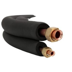 Insulated Copper Pipe with Brass Nuts (12.7*0.6 / 19.05*0.8) for Variable Frequency Air Conditioners, Universal Extension Pipe Replaces No-Flare Welding Kits
