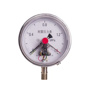 Radial All Stainless Steel Electric Contact Pressure Gauge YXC150BF (0-1.6 MPa, 1.6 Accuracy) for Industrial HVAC Systems